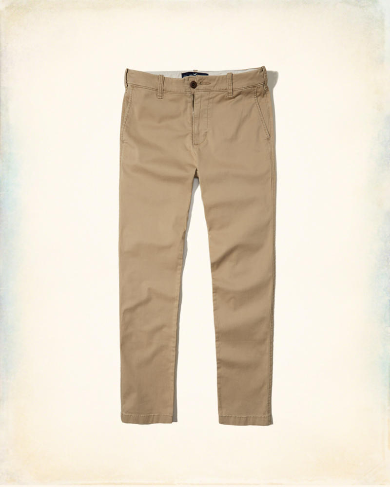 Pantaloni Hollister Uomo Advanced Stretch Super Skinny Chinos khaki Italia (767BYHED)